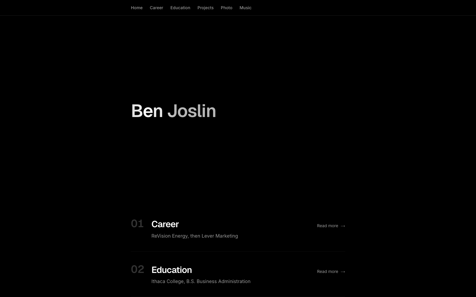 Ben Joslin website